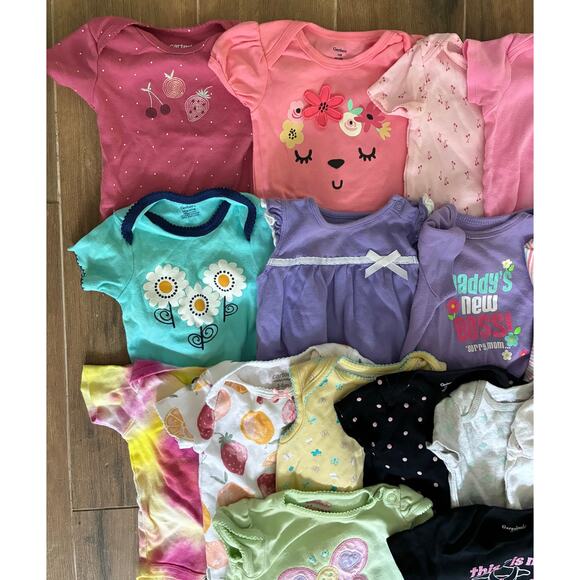 Baby Girl 3-6 Months Onesies 22 Pack - Picture 2 of 9